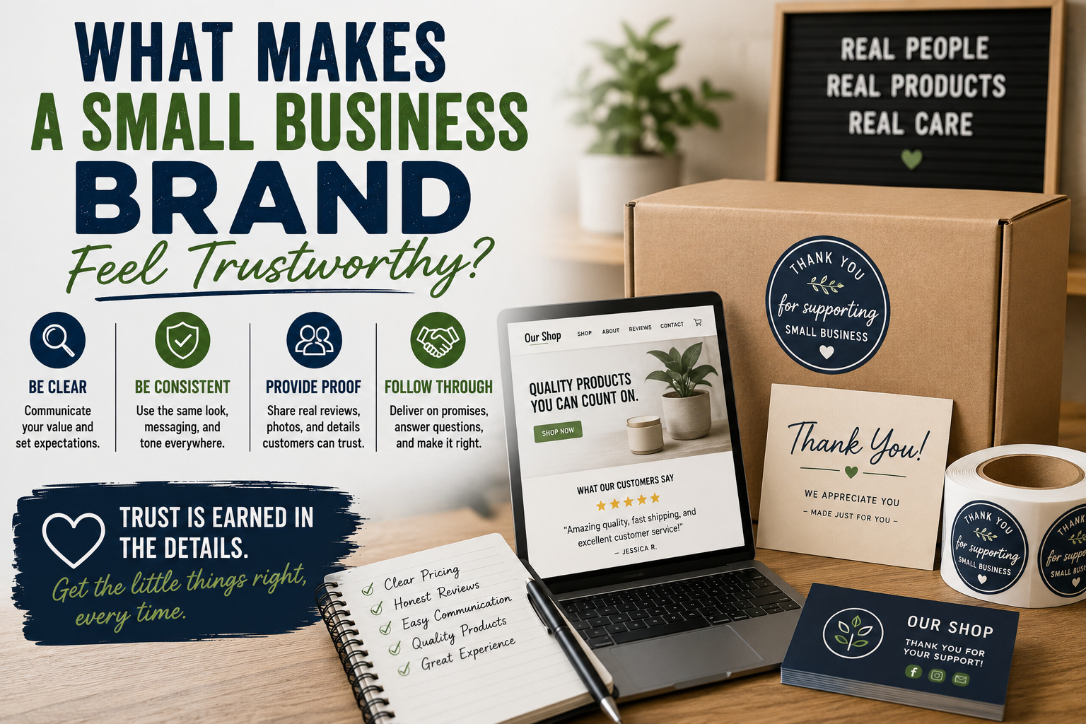 Read more about the article What Makes a Small Business Brand Feel Trustworthy?